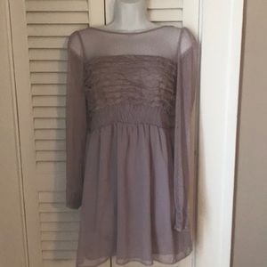 Free people lavender chiffon lace dress size 4